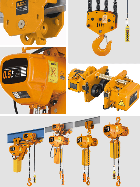 Hook suspension electric chain hoist